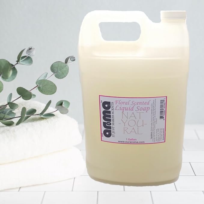 Our Aroma All-In-One Floral Liquid Soap - Natural Plant-based Cleaning for Skin Hair Body