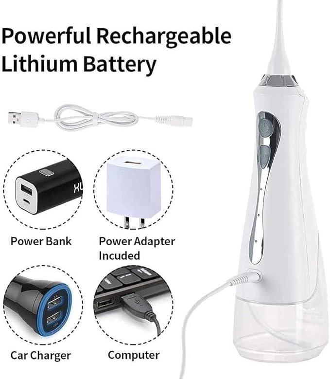 Water Flosser Professional for Teeth Gums Braces Dental Care Portable Oral Irrigator for Deep &amp Cleaning | Cordless &amp Compact for Traveling