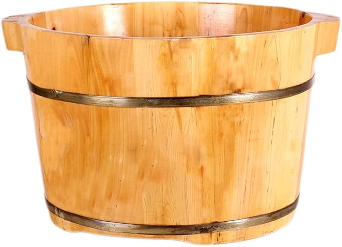 Foot Tub Wooden Foot Basin Adult Footbath Cedar Foot Bath Barrel Wooden Foot Washing Household Foot Bath Barrel Pedicure Bucket Foot Tub 26 Cm foot Bath Wooden Bucket Foot Spa Household Wash Ba