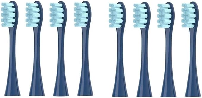 4/8/12/16 Pcs Replacement Toothbrush Heads Compatible with Oclean X/X PRO/ Z1/ F1/ One/Air 2/ SE Sonic Electric Toothbrush Dupont Bristle(8 Pcs Blue)