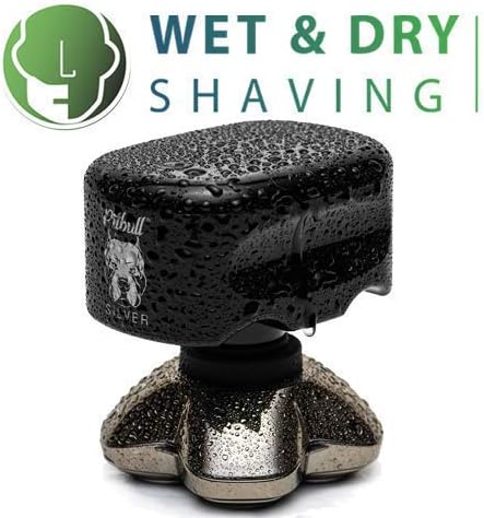 Skull Shaver Pitbull Silver PRO Along with 3 Head Replacement Blade Male Grooming Kit