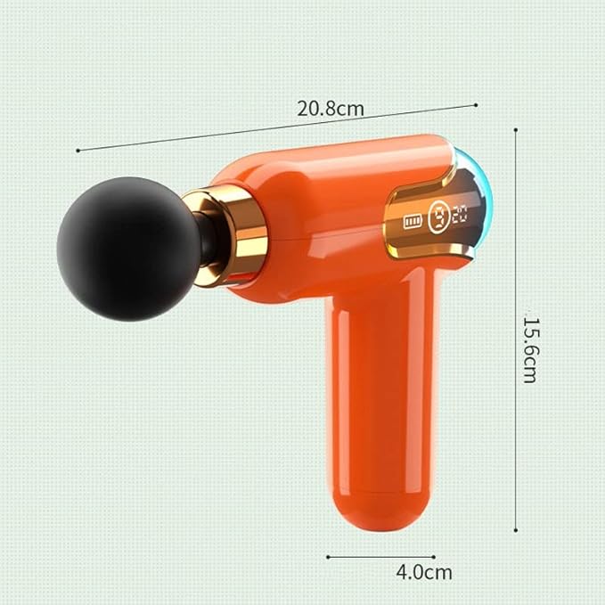 Massage Gun Deep Tissue Massager with 9 SpeedsUltra-Quiet Handheld Mini Percussion Muscle Massage Gun with 4 Massage Heads(Color:A)