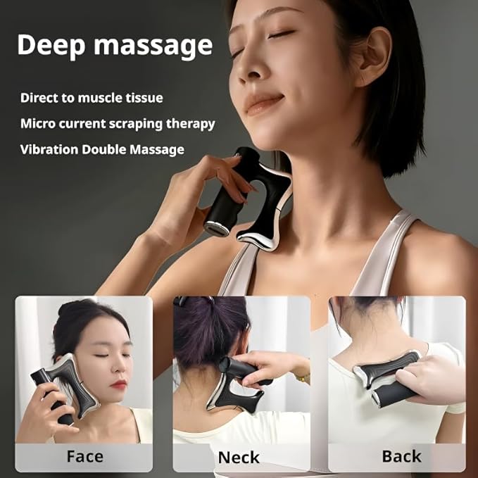 Sculptor Full Body Contour Device with Heat &amp EMS Cellulite Massager Skin Firming &amp Lymphatic Drainage Muscle Relief Better Circulation Electric Fascia Knife for Belly Arm Waist Leg (Blac