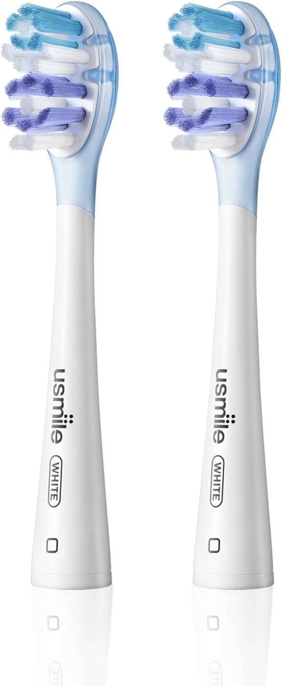 【5-in-1 Bundle】 usmile C10 Portable Water Flosser Blue Y20 PRO AI Smart Electric Toothbrush White Standard Nozzles Replacement Brush Heads &amp Travel Case – Complete Oral Care Set for Home &amp