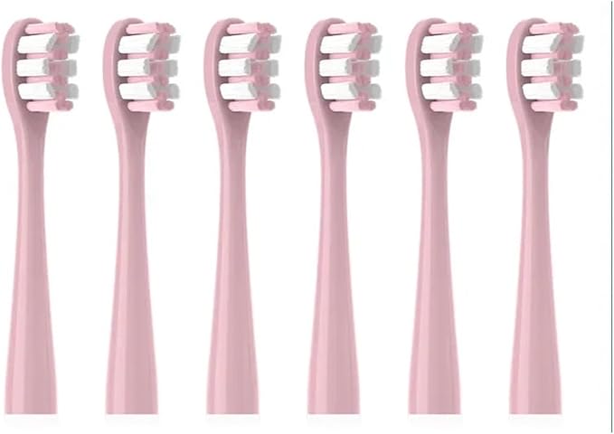 6CS Toothbrushes HeadCompatible for Y1S/Y4/U1/U2/U3/P1/P4 Toothbrush(6CircylarPink)
