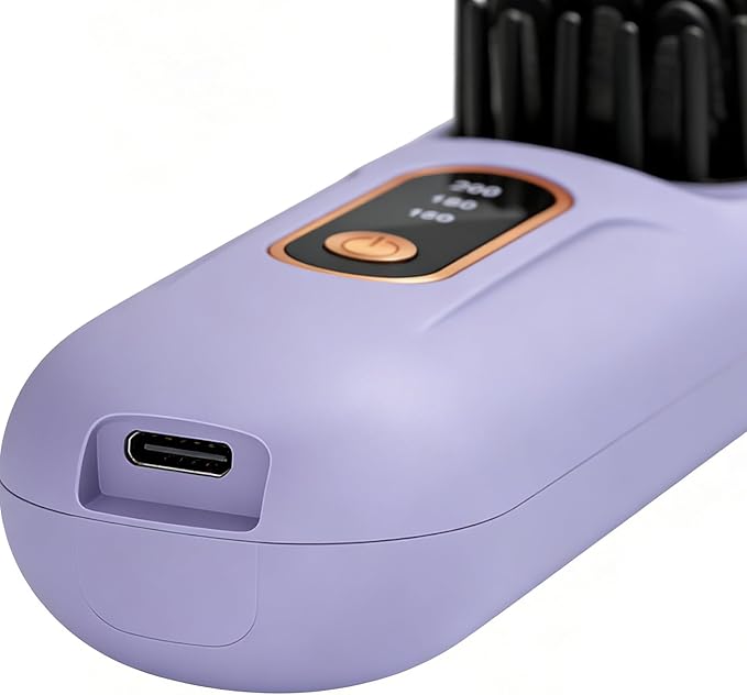 Straightener BrushLCD Display Straightening CombHeated Straightening Brush Hair Comb | for Women Girls Long Short Styling Home Travel Party Daily Dating Wedding