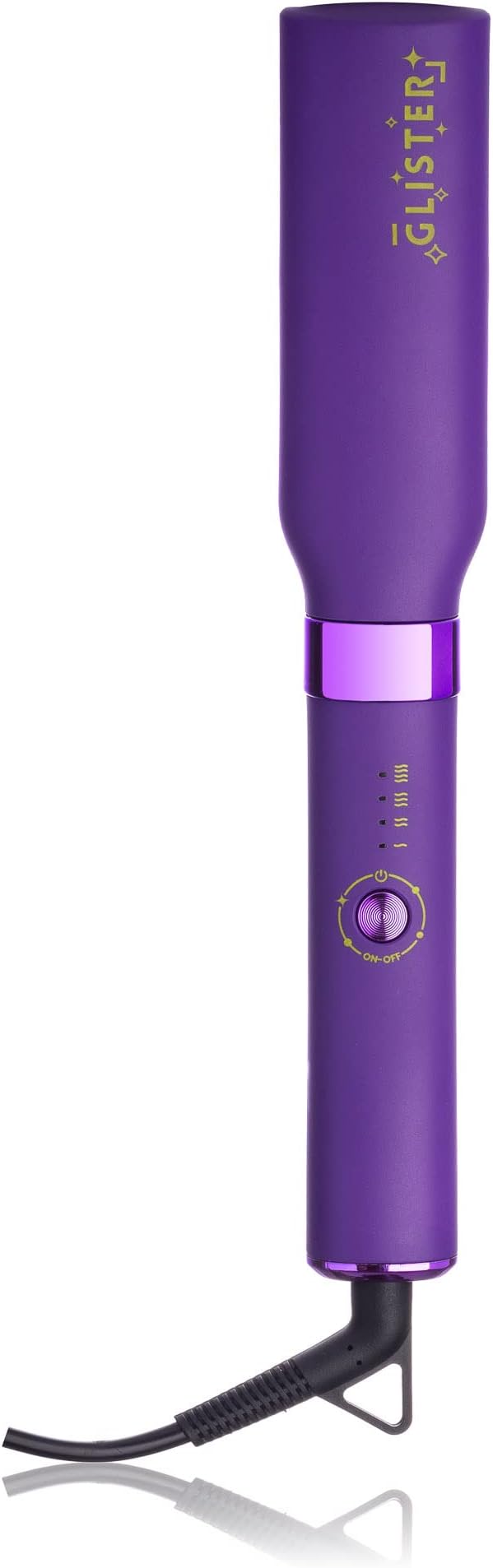Glister Folding Hair Straightener Brush Hair Brush for Hair Straightening Volumizer Fringe Curler Hair Styling Comb with Adjustable Temperature- Violet Crush (Purple)