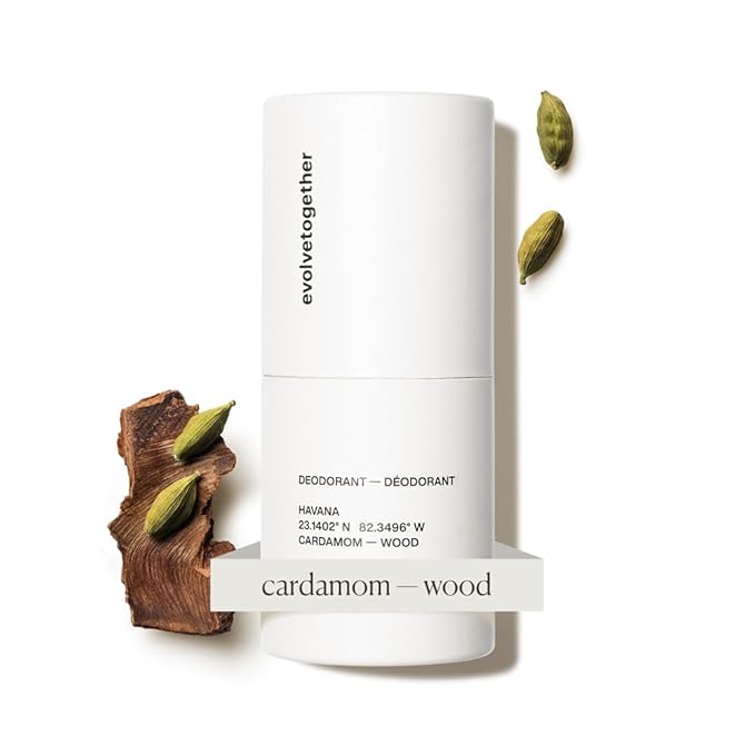 evolvetogether Aluminum Free Natural Deodorant for Women &amp Men | Vetiver &amp Cedarwood | Neutralizes Odors Soothes Skin | Vegan Cruelty-Free Baking Soda Free | Havana 1.69 Oz