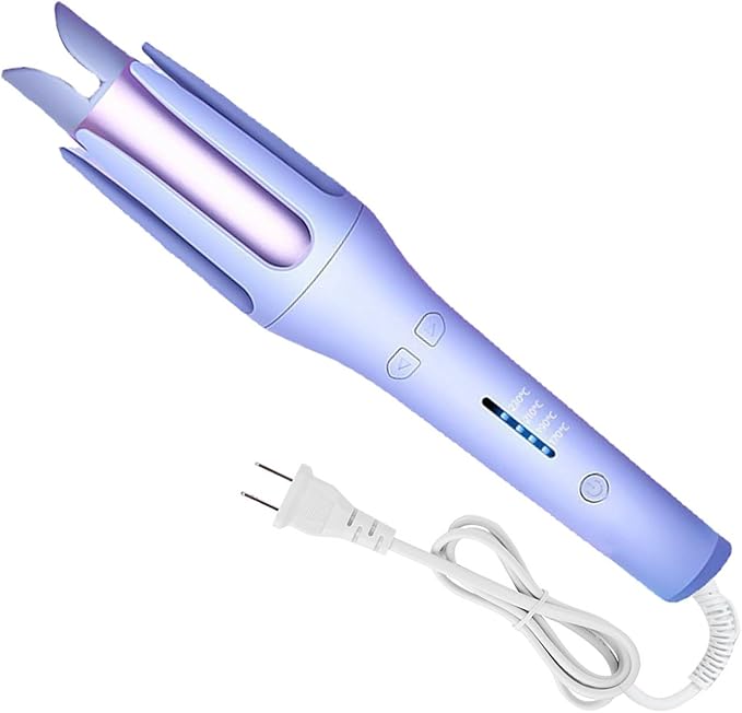 ZJchao Automatic Curling Iron 32mm Ionic Ceramic Hair Curling Wand Fast Heating Curler with 4 Temperature Settings for Salon Home Styling (US Plug 110V)