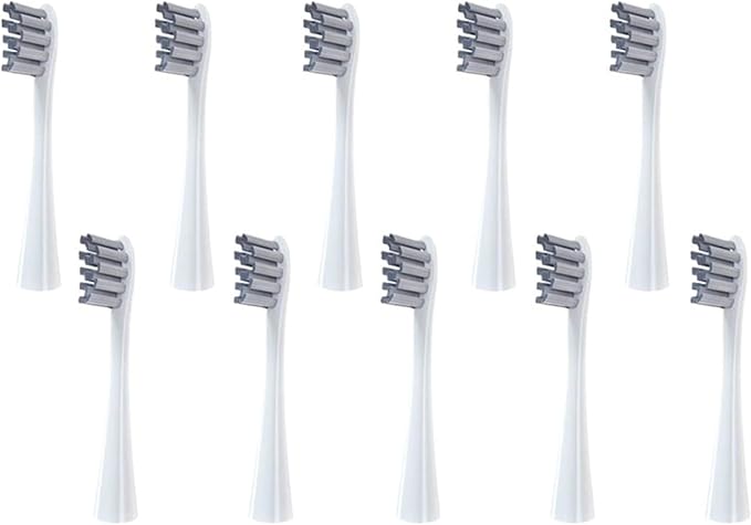 Replacement Brush Head for Oclean Electric Toothbrush Soft Bristle X/X PRO/ Z1 Brushes Replaceable fit for O-Clean Sonic(10 Grey)