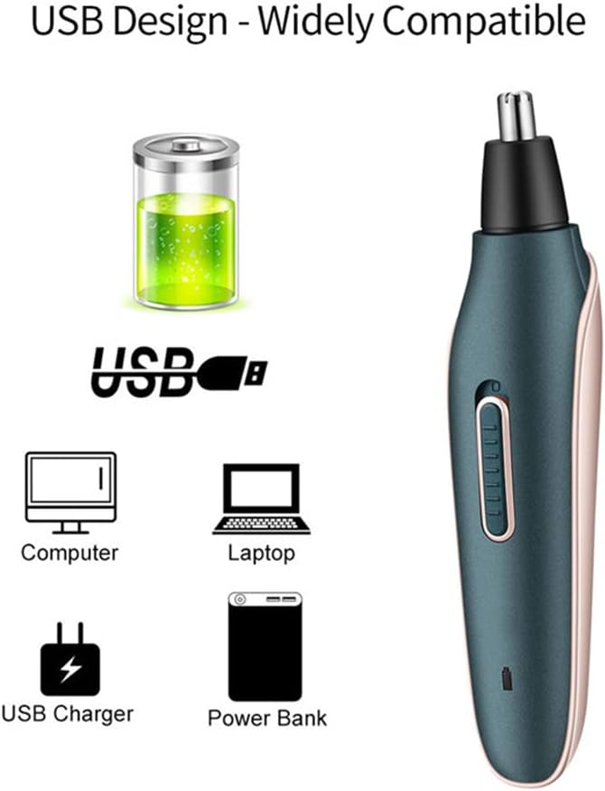 USB Rechargeable Nose Ear Hair Trimmer Shaver for Men Electric Eyebrow Beard Clipper Razor Face Body Back Hair Removal