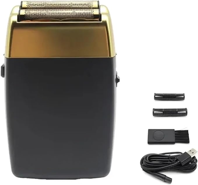Compatible With POP Barbers P620 Professional Men's Beard Trimmer &amp Double Foil Shaver 11000 RPM High-Speed Electric Hair Cutting Machine USB Rechargeable for Home &amp Salon Use(Black-Blade)