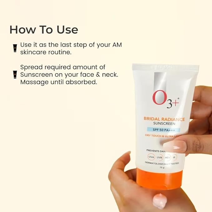 03++ Professional Bridal Radiance Sunscreen SPF 50 PA+++ 75g Broad Spectrum UV Protection