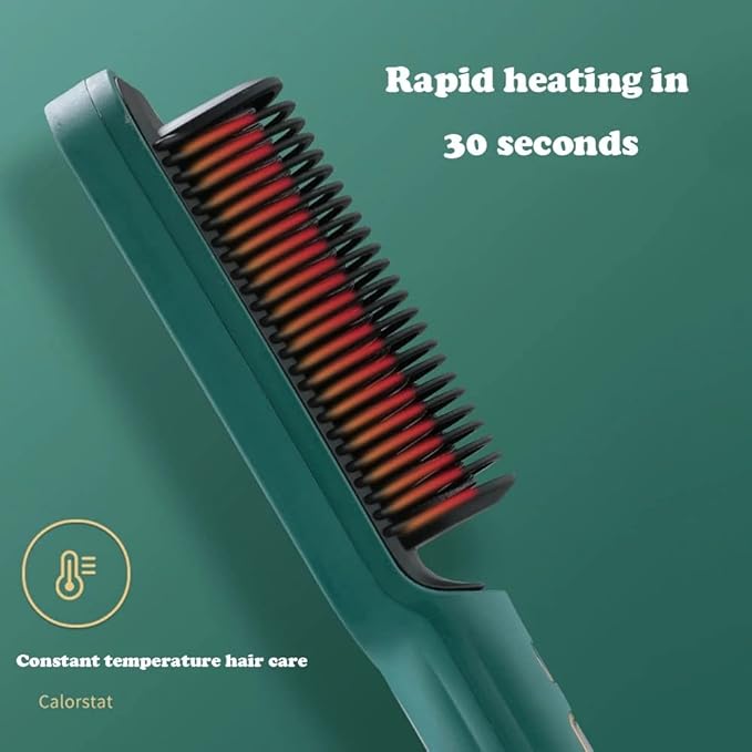 2 in 1 Electric Professional Negative Hair Straightener Brush Curling Comb with LCD Display Hair Curling Tools