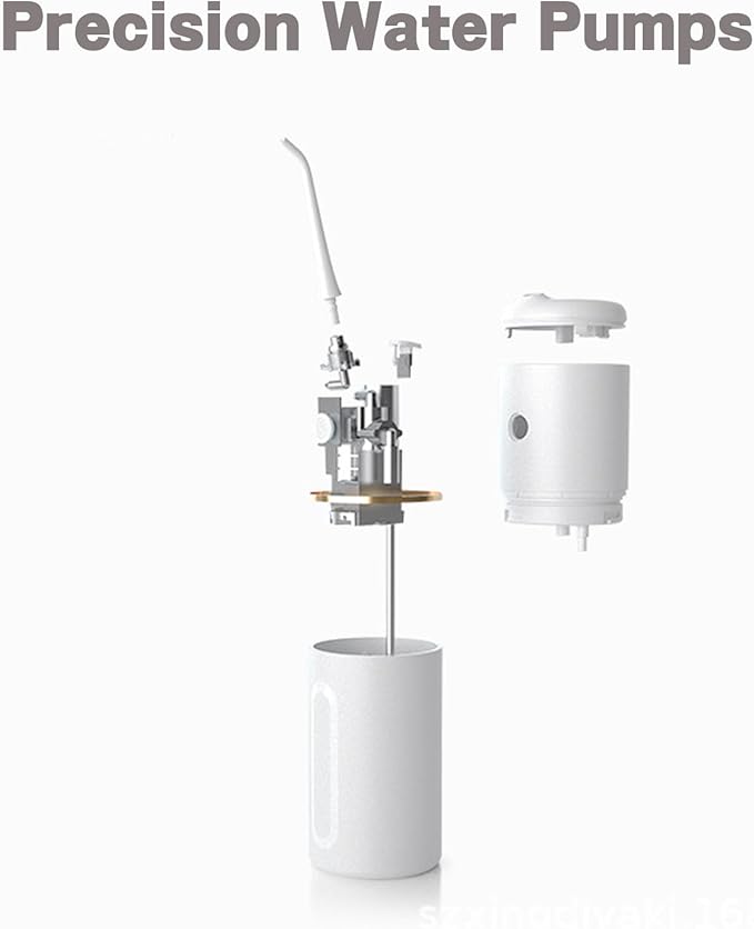 Water Flosser for Teeth CordlessOral Irrigatorwith 2500 RPM Sonic Technology3 Modes and 3 Specialised Nozzles280mlIPX7Smart Standbyfor Cleaning Teeth/Braces/GapsWhite/Green (White)