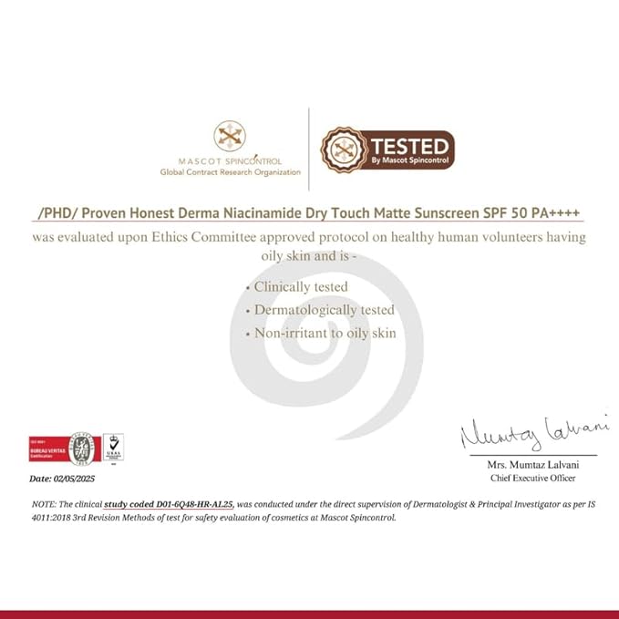 /PHD/Niacinamide Dry Touch Matte Sunscreen SPF 50 PA++++ 80 ml