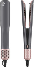 2 in 1 Wet to Dry Hair Dryer and Straightener with High Speed Airflow Ionic Air Straight Style from Wet Hair Rapid Heat-Up Adjustable Temps LCD Display Fast Drying and Hair Straightening in One