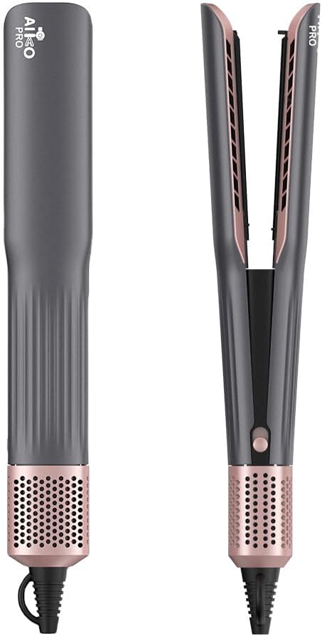 2 in 1 Wet to Dry Hair Dryer and Straightener with High Speed Airflow Ionic Air Straight Style from Wet Hair Rapid Heat-Up Adjustable Temps LCD Display Fast Drying and Hair Straightening in One