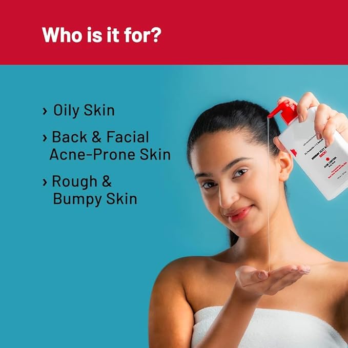 1% Salicylic Acid Body Wash 473ml | Paraben &amp SLS Free | Gentle Exfoliating Shower Gel | Prevents Body Acne Bumpy Skin &amp Deep Cleanses Skin | For Men &amp Women