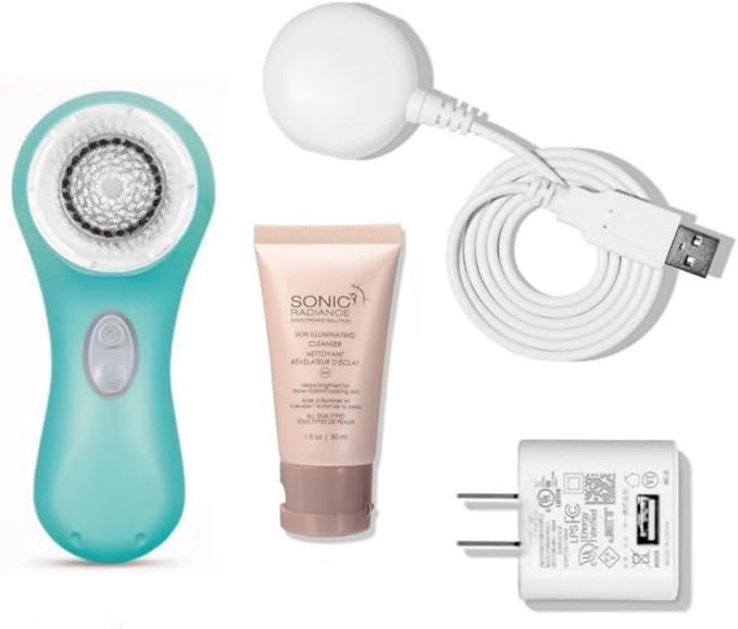 Mia 2 Facial Cleansing System 2 Speed Settings Sensitive Brush Head (Sea Breeze)