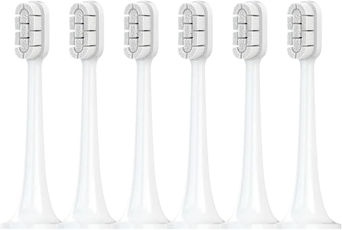 Compatible with Xiaomi Electric Toothbrush Head T300/T500 Mijia DDYS01SKS/MES601/T700 Replacement MES602/604(New Clean WH 6 Pcs)