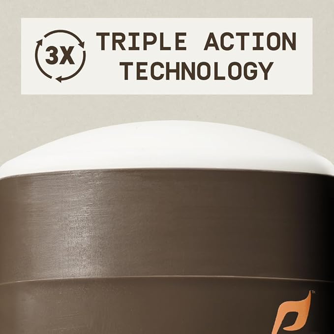 Papatui by Dwayne Johnson Triple Action Antiperspirant for Men | Sweat Control Odor Neutralizer &amp Skin Nourishing | Sandalwood Suede | 2.6 oz (Pack of 3)