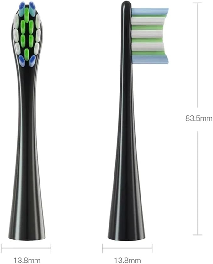 30/50PCS  Compatible for X/X PRO/ Z1/ F1/ One/Air 2 /SE Replacement Head Toothbrush Nozzles Soft(30Black)