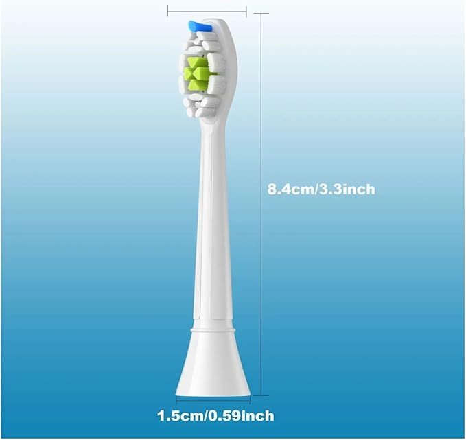 4/8/12/16pcs Replacement Toothbrush Heads Compatible with Philips Electric Brush Head 4100 6500 6100 7500 5300 1100(4pcs White)