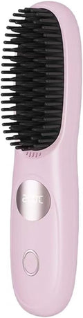 Cordless Hair Straightener Portable Straightener Brush Anti-Scald Negative Ions Hair Straightener Rechargeable for Hair Styling(Pink)