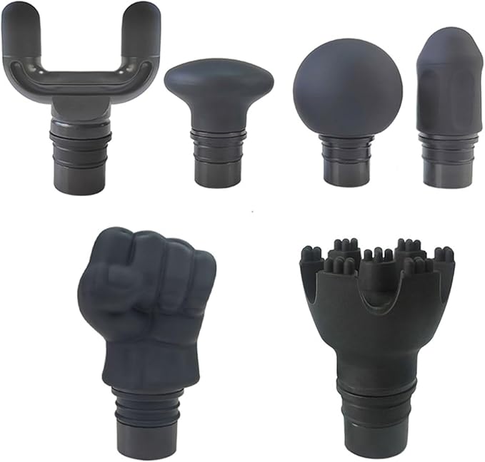 Silicone Massage Gun Attachments Upgraded 6 PCS Massager Heads to Meet Different Needs for Deep Tissue Muscle Massage Gun 3 Size Interface Plug-n-Play Accessories Easy to Use (12MM-13MM Interface)