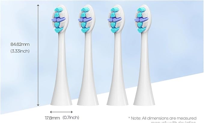 Compatible with Seago Electric Toothbrush Heads 12 Pieces Adult Toothbrushes 5 Modes Pressure Sensor IPX7 Waterproof with Holder C027(SG-C027-12PCS Black)
