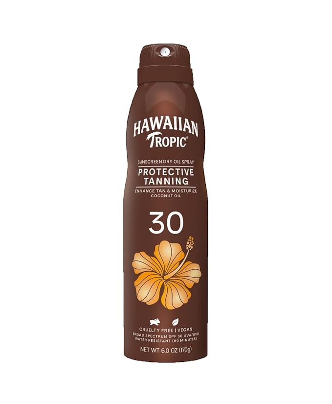 Hawaiian Tropic Dry Oil Clear Spray Sunscreen SPF 30 5.2 oz (Pack of 3)