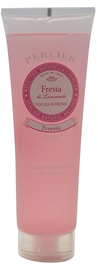 Perlier:Fresia di Lanzarote Foaming Shower Gel Freesia Scent 8.4 Fluid Ounces (250mL) Tube Pack of 3 [ Italian Import ]