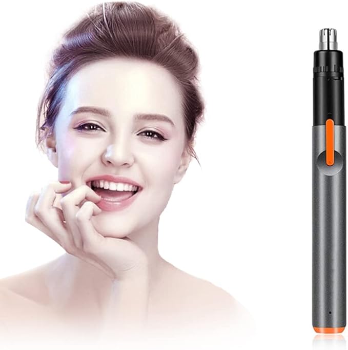 Electric Nose Ear Hair Trimmer Effctive for Men and Women with USB Fast Charge Low Noise Mini Pen-Grip Portable Nose Epilator