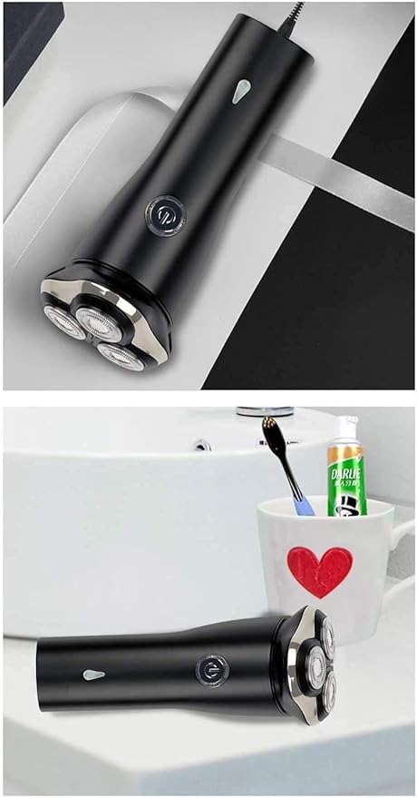 Electric RazorElectric Shaver Razor with Pop-up Trimmer for Men Wet &amp Dry Rotary Shavers Rechargeable Waterproof