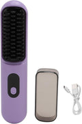 Hair Straightener Brush Portable Cordless Straight Hair Comb Travel Size Non Static Rechargeable Comb for Home Travel