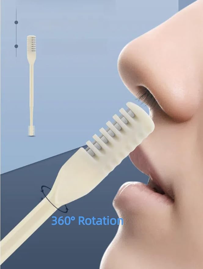 2024 New Portable Nose Hair Trimmer with Ear Picker 2-in-1 Manual Rotary Nose Hair Cleaner &amp Trimmer Nose and Ear Trimmer for Men 360° Rotating Manual Nose Hair Clipper /1574