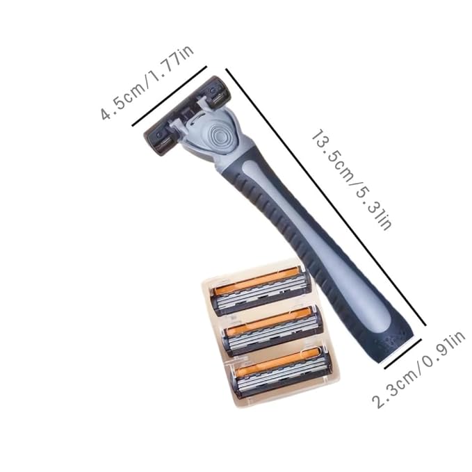 Razors for MenShaving Razors With 3 BladesLight Gray Handle + 18 Blade Refills Great Razors for a Smooth and Comfortable Shave Holiday Gifts for Men
