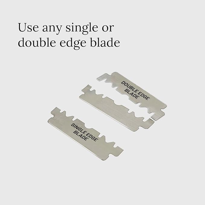 Form Razor | Aluminum Dual-Blade Safety Razor with 10 Single-Edge Blades | Eco-Friendly and Cost-Efficient Shaving Solution For Men and Women (Silver)