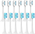 12PCS Replacement Brush HeadsCompatible for XIAOMI MIJIA T300/T500/T700 Electric Tooth Soft Bristle Caps Vacuum Package Nozzles(6WhiteBlue6BlueD)