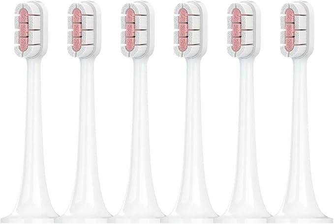 Compatible for with Electric Toothbrush Head T300/T500 Compatible DDYS01SKS/MES601/T700 Replacement MES602/604(Clean PK 6 Pcs)