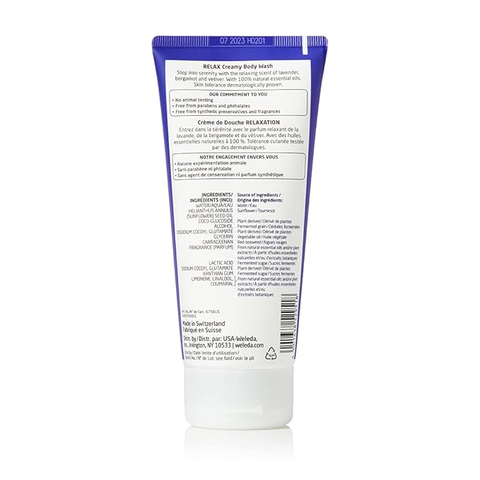 Weleda Aroma Essentials Body Wash Collection 6.8 Fluid Ounce (Pack of 3) Energy Shower Gel Pamper and Relax Body Wash Gentle Plant Rich Cleanser