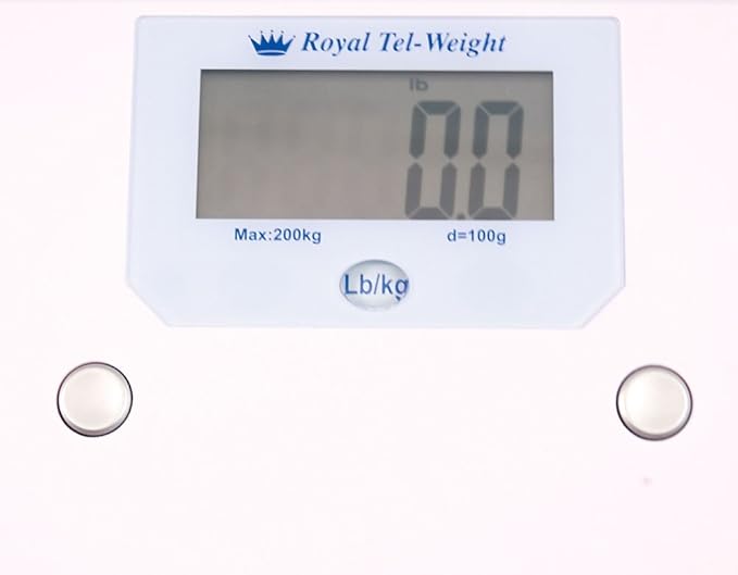 MaxiAids Talking Bath Scale - English &amp Spanish - 440 lb Capacity - LCD Display - White