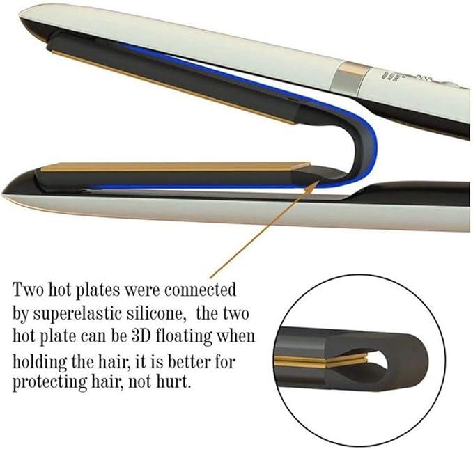 Hair Curler Ceramic Tourmaline onic Flat Iron Hair Straightener Straightens Curls