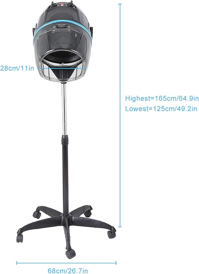 Adjustable Professional Stand Hair Dryer for Salon Styling Portable Hair Dryer with Wheels