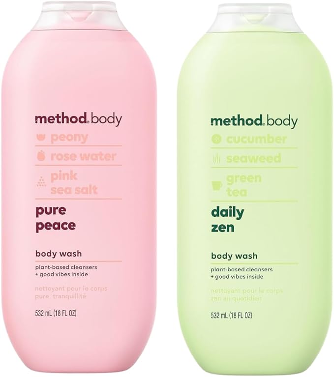Method Body Wash Variety 1 Daily Zen 1 Pure Peace 18 OZ Each 1 CT