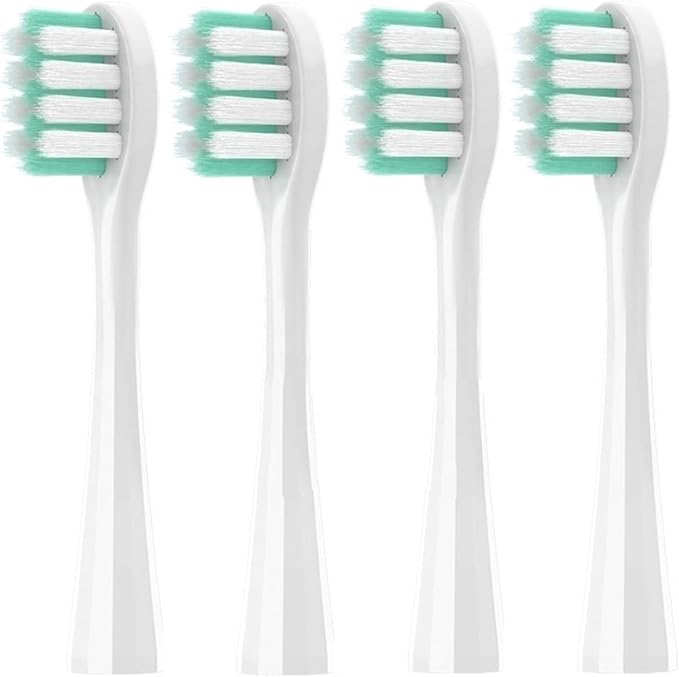 12Pcs Replacement Brush Heads Compatible for Toothbrush Head Deep Clean Type/Soft Bristle(Soft Hair White)