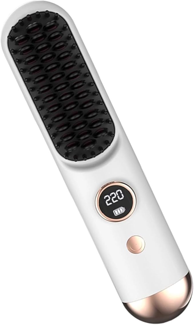 Hair Straightening Brush with Advanced Approach and 3 Heat Preferences for Smooth Frizz Complimentary Hair ABS Substance Hair Straightener