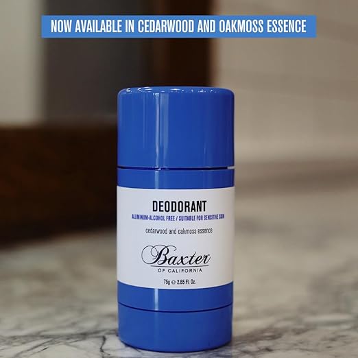 Baxter of California Deodorant Aluminum &amp Alcohol-Free Clear Stick Cedarwood and Oakmoss Essence 2.65 Ounce