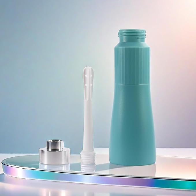 Natural Vaginal Douche Bottle - Vaginal Douche for Women Free of PVC &amp Phthalates &amp BPAs Compatible with DMSO / MMS 12 FL Oz Teal Blue